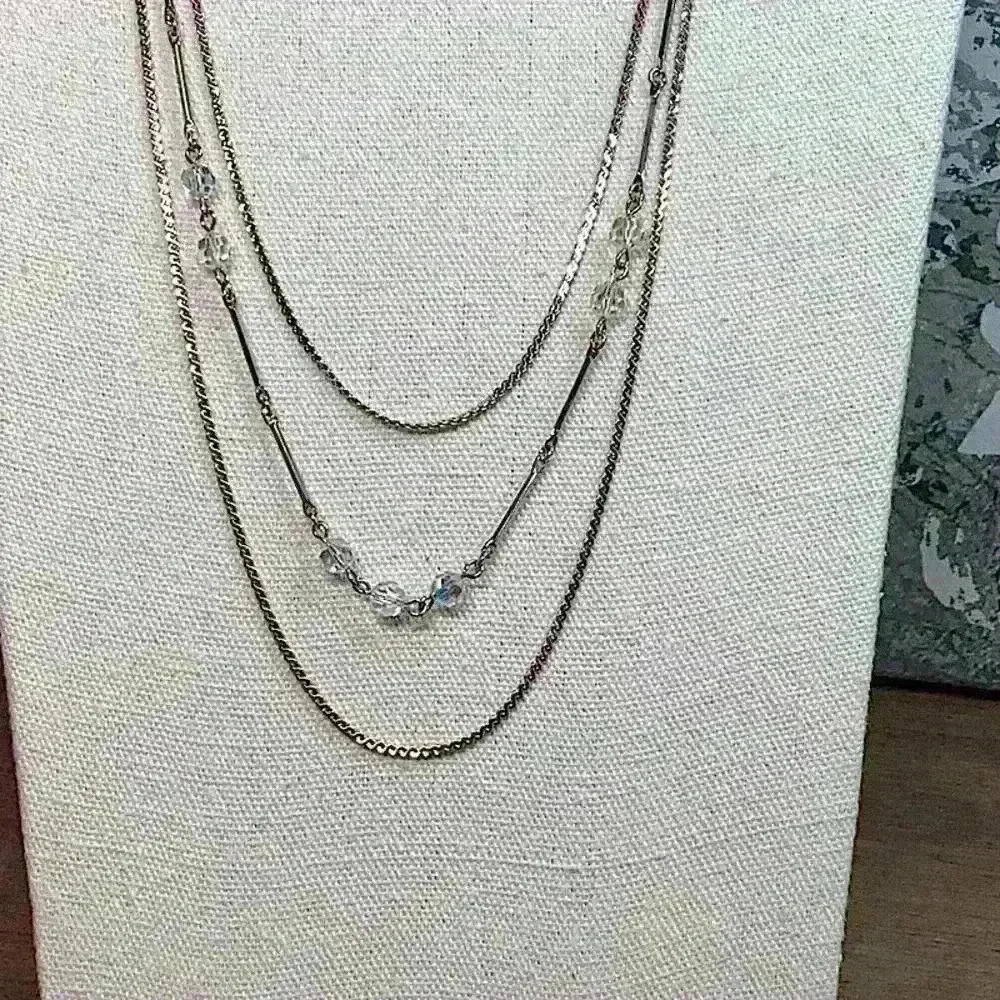 Vintage Gold Tone With AB Aurora Borealis Crystals